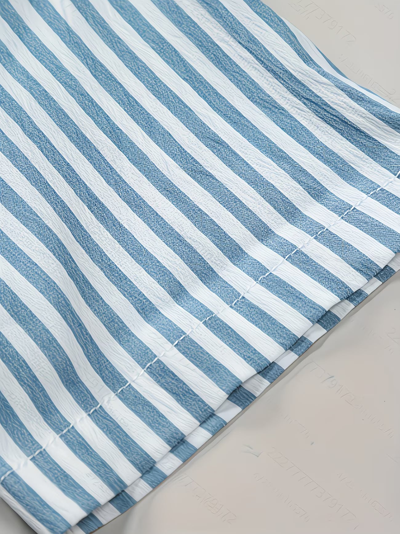 Shirtrix Premium Blue White Vertical Stripe Half Sleeve Casual Shirt for Men Stylish Summer Shirt XS to 6XL