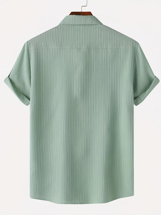 Shirtrix Premium Solid Textured Half Sleeve Casual Shirt for Men Mint Green Stylish Breathable Summer Shirt XS to 6XL