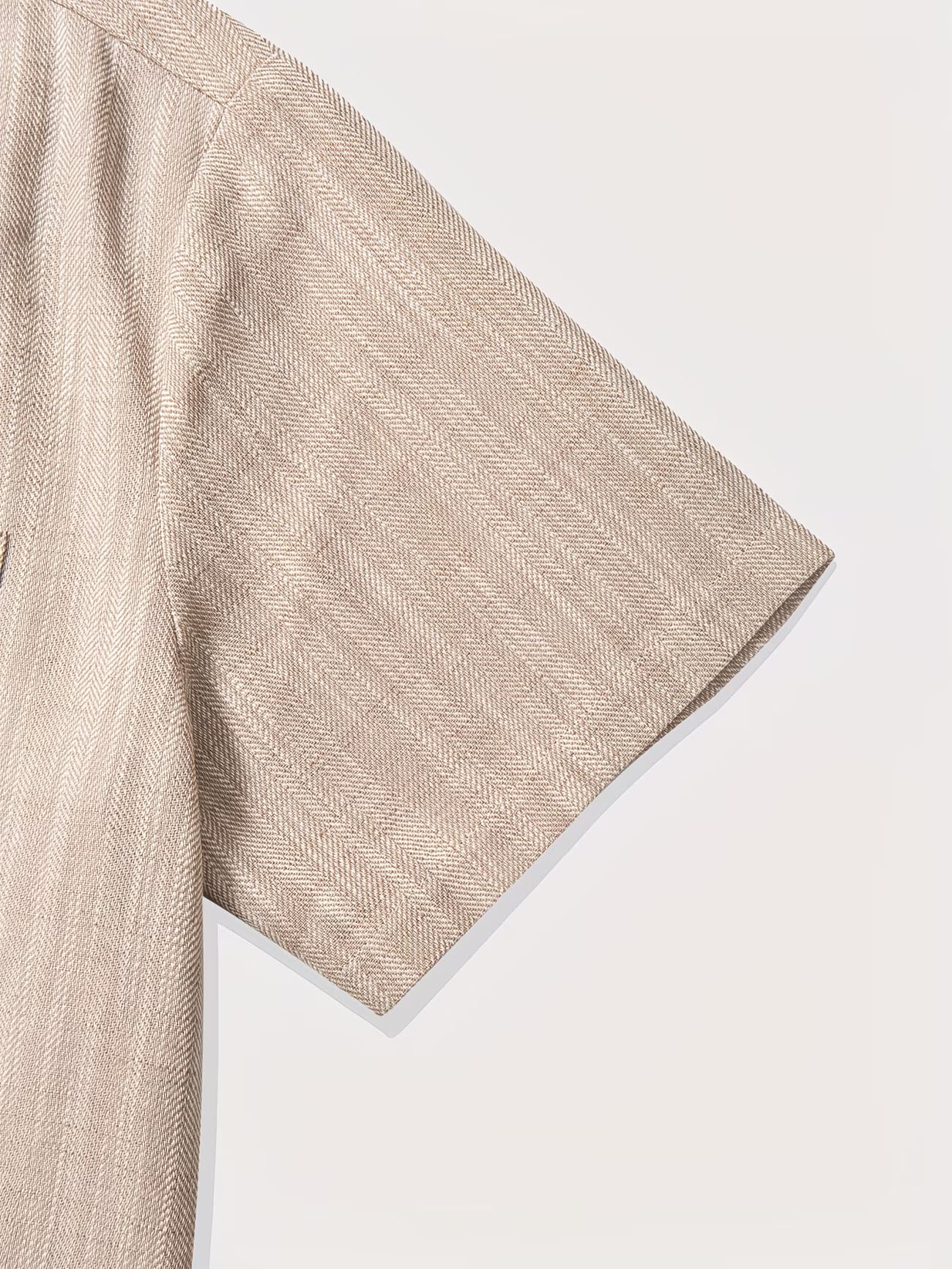 Shirtrix Premium Linen Texture Half Sleeve Casual Shirt for Men Beige Minimal Summer Shirt XS to 6XL