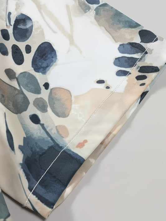 Shirtrix Premium Abstract Paint Print Half Sleeve Casual Shirt for Men Multicolor Designer Summer Shirt XS to 6XL